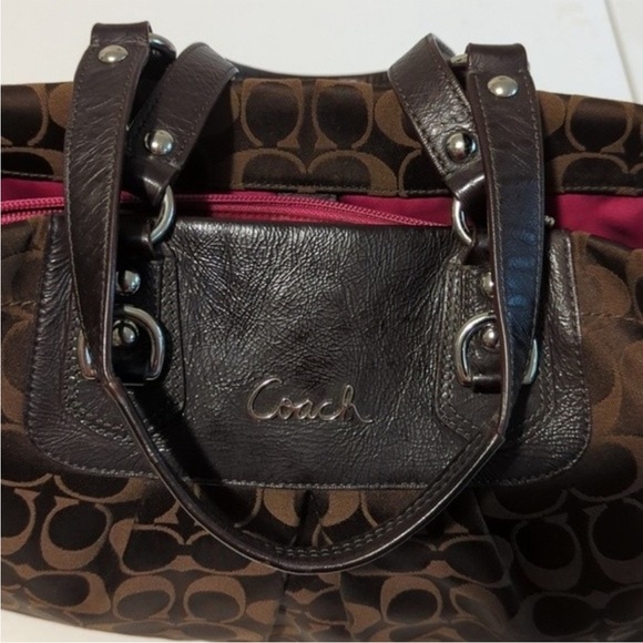 BEAUTIFUL VINTAGE COACH TOTE BROWN - Picture 9 of 13